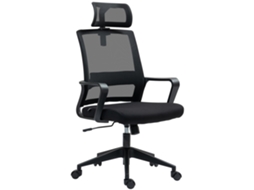 Cadeira De Escritório, Cadeira De Escritório Ajustável Com Apoio De Cabeça, Cadeira Giratória Para Home Office, Escritório, Preta