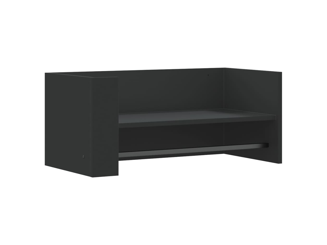 Wall Shelf, Wall Shelves Vidaxl Preto Madeira Processada (70.5 X 35 X 30.5 Cm)