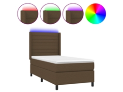 Box Spring Bed, Box Spring Beds Vidaxl Marrom Tecido (80 X 200 Cm)