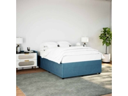 Vidaxl Estrutura de Cama 160x200 Cm Veludo Azul