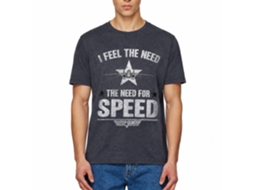 Rockinstone Top Gun Movie Need For Speed Heather Navy Adult T-shirt Size:xxxl