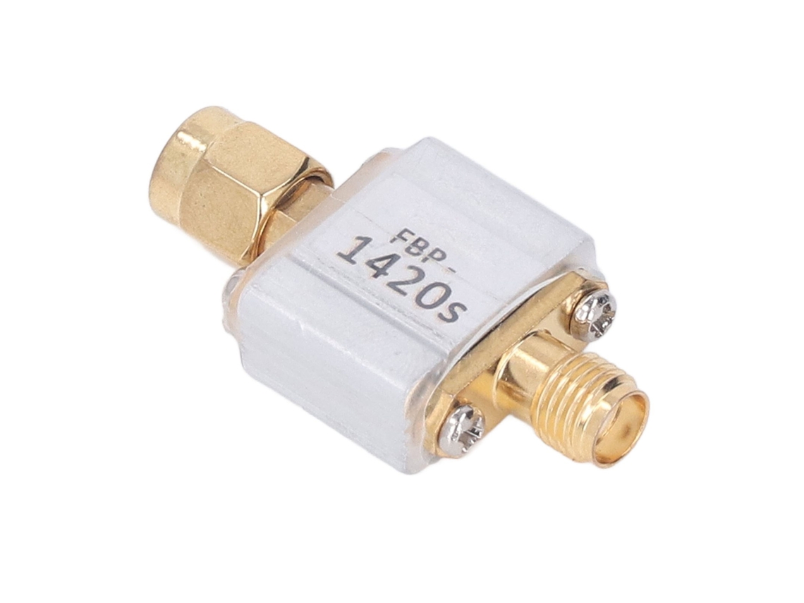 Módulo de filtro passa-banda SAW de 1420 MHz com banda de 80 MHz e interface SMA para radioastronomia