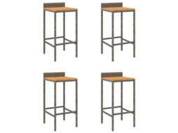 Bar Stool, Bar Stools Vidaxl Cinzeto Rattan / Vime (40 X 44 X 86 Cm)