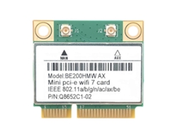 Lurelia Placa Wi-fi Mini Pcie Be200 Be200hmw Wi-fi 7 5,8 Gbps 574 Mbps 2,4 Ghz Tri Band 2,4/5/6 Ghz