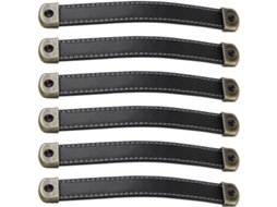 Bestyash Conjunto De 6-puxadores Para Gavetas, Couro Sintético, Liga De Zinco, Design Moderno E Toque Confortável Para