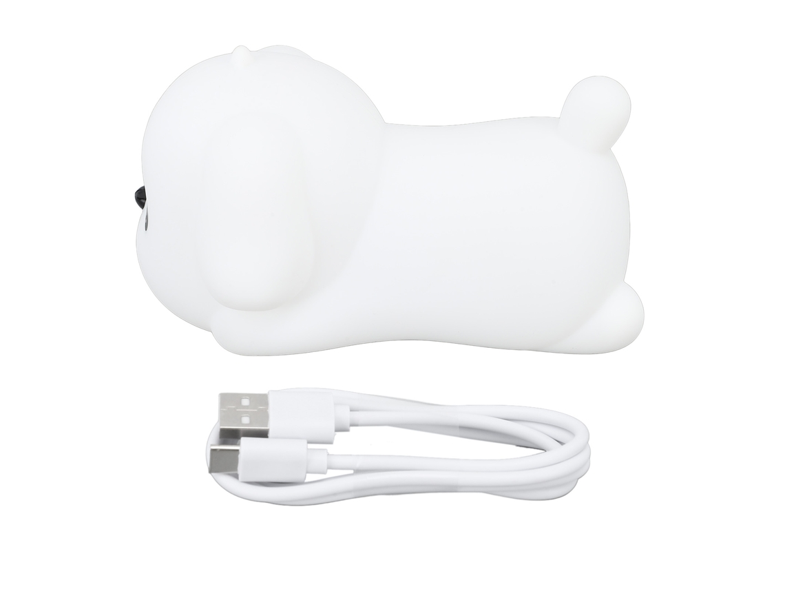 Rebe-luz Noturna Cachorrinho Bonito Led De Silicone Usb Recarregável Para Crianças Berço Quarto Decoração Mesa