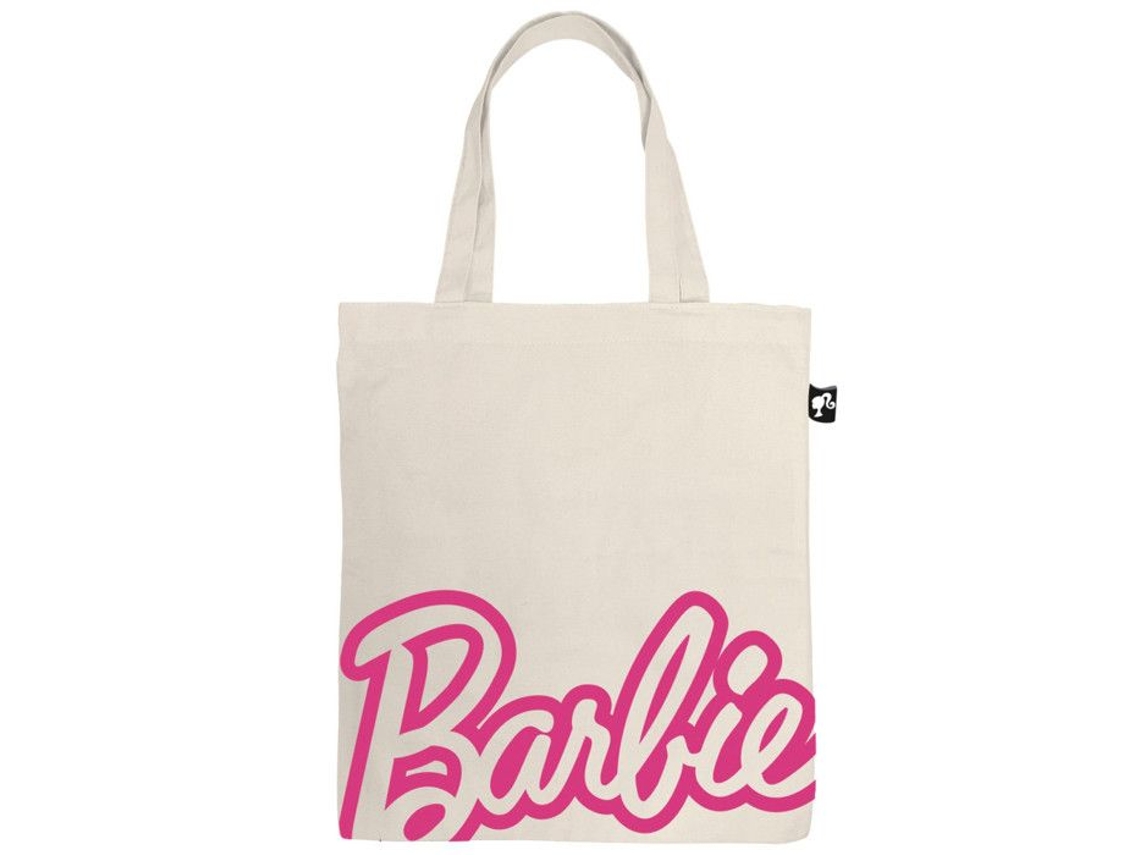 Saco De Compras - Barbie - 46x40,5 Cm - 80% Algodão 20% Poliéster - Ecológico Reutilizável
