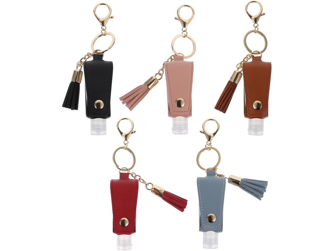 Com 5 Frascos Vazios De 30ml Com Chaveiros, Frascos De Viagem À Prova De Vazamentos Para Loção.