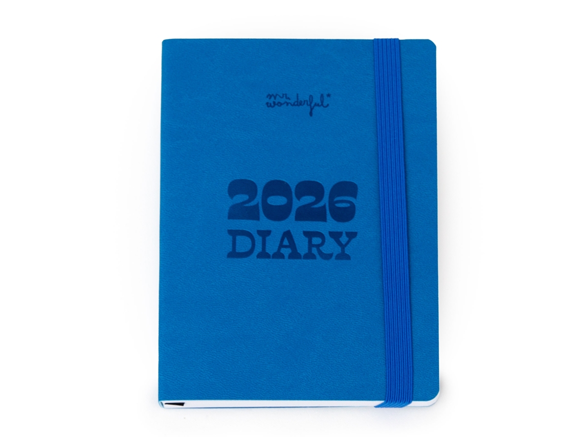 Agenda Semanal Pocket 2026 MR. WONDERFUL 128x172 mm Azul