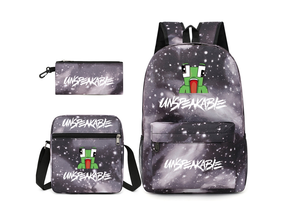 Conjunto Mochila Escolar 3 Peças, Sapo, Cinza, Aulas