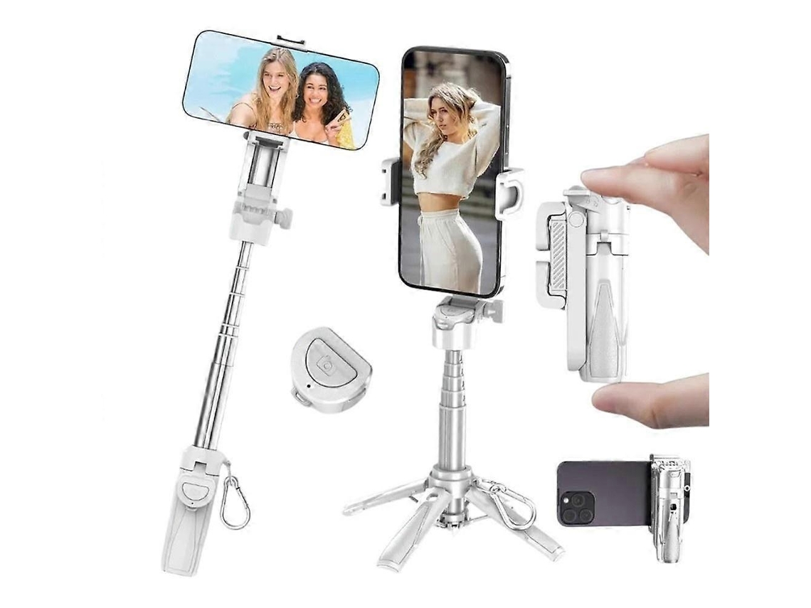 Lurelia Tripé Para Selfie Bluetooth, Com Controlo Remoto, Extensível, Até 42 Cm, Rotação 360°, Para Telemóvel