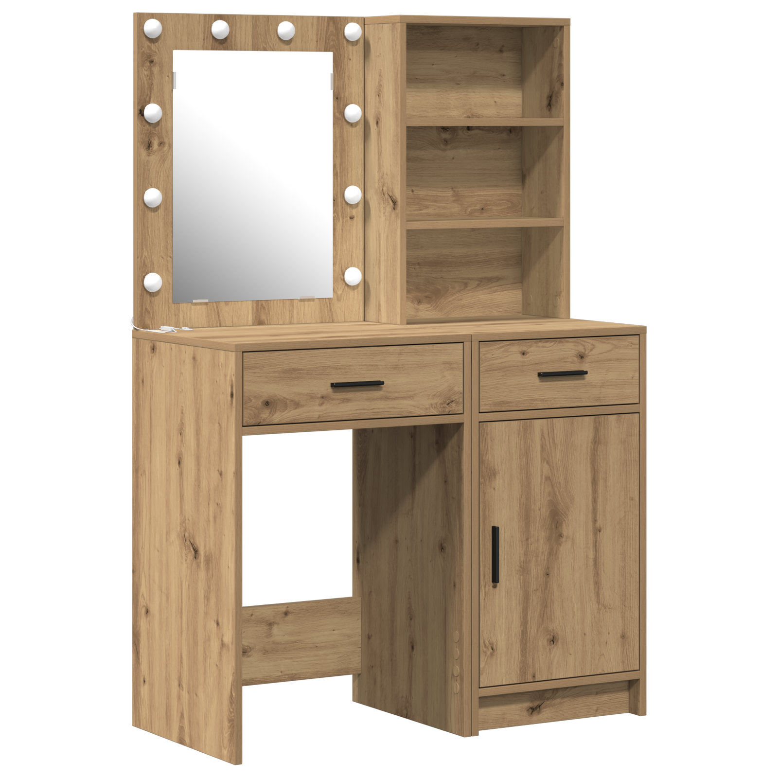 Conjunto 2 Conjunto De Mesa De Vestir Vidaxl Castanho Derivados De Madeira (50 X 41 X 135 Cm)