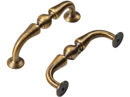 Puxadores De Armário Antigos Retrô Em Latão Maciço, C, 6151, 96 Mm