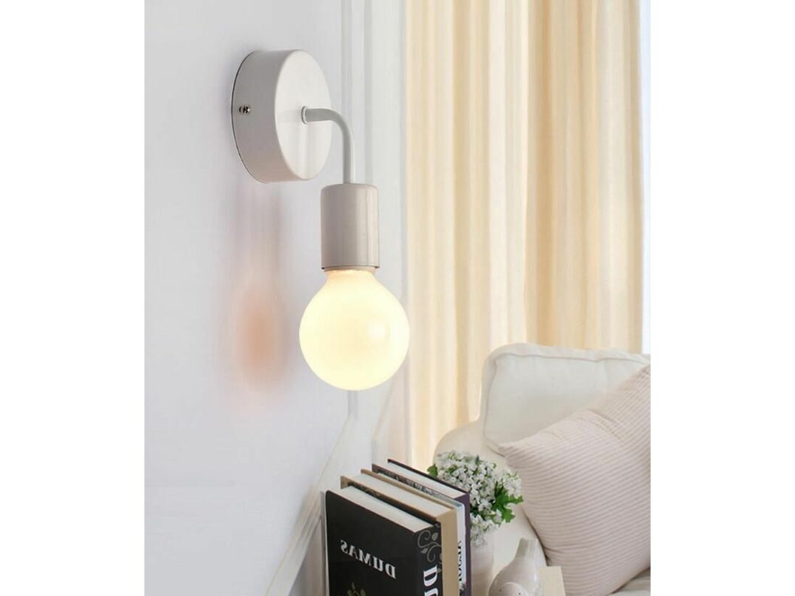 Luminária de parede industrial com lâmpada visível BRILVIBERA, design moderno e minimalista.