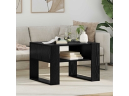 Vidaxl Mesa De Centro Carvalho Preto 66 X 53 X 45 Cm