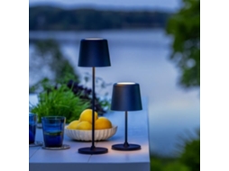 Luminária De Mesa Led Kaami Brilliant Preto Exterior 2w Ip44 Metal E Plástico Aquaforge