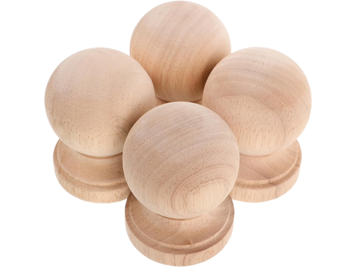 Inoomp Balaústres De Madeira Com Design Elegante Europeu Para Artesanato Diy 4 Peças E Corrimão Coluna Pequena