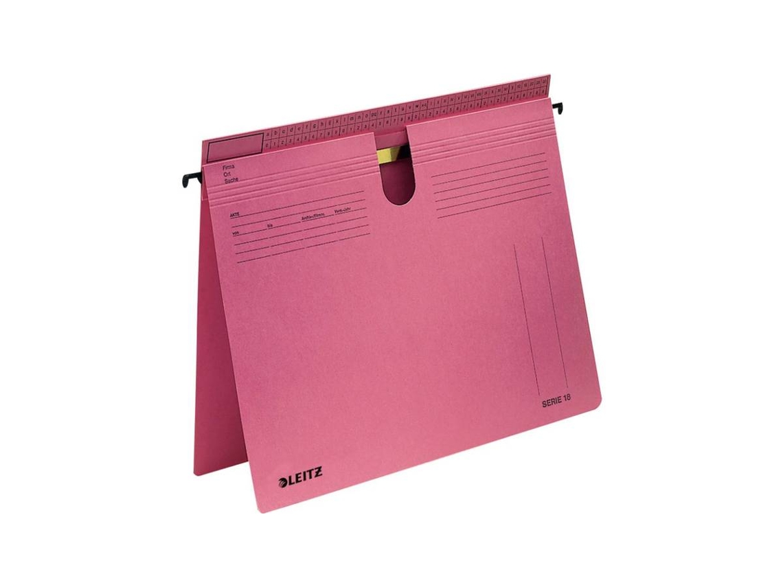 Pastas suspensas Leitz Série 18, cartão Manila 250 g/m², vermelho Para o mercado D / L / A / Ch 50 peças Esselte Leitz (1814 00 25)