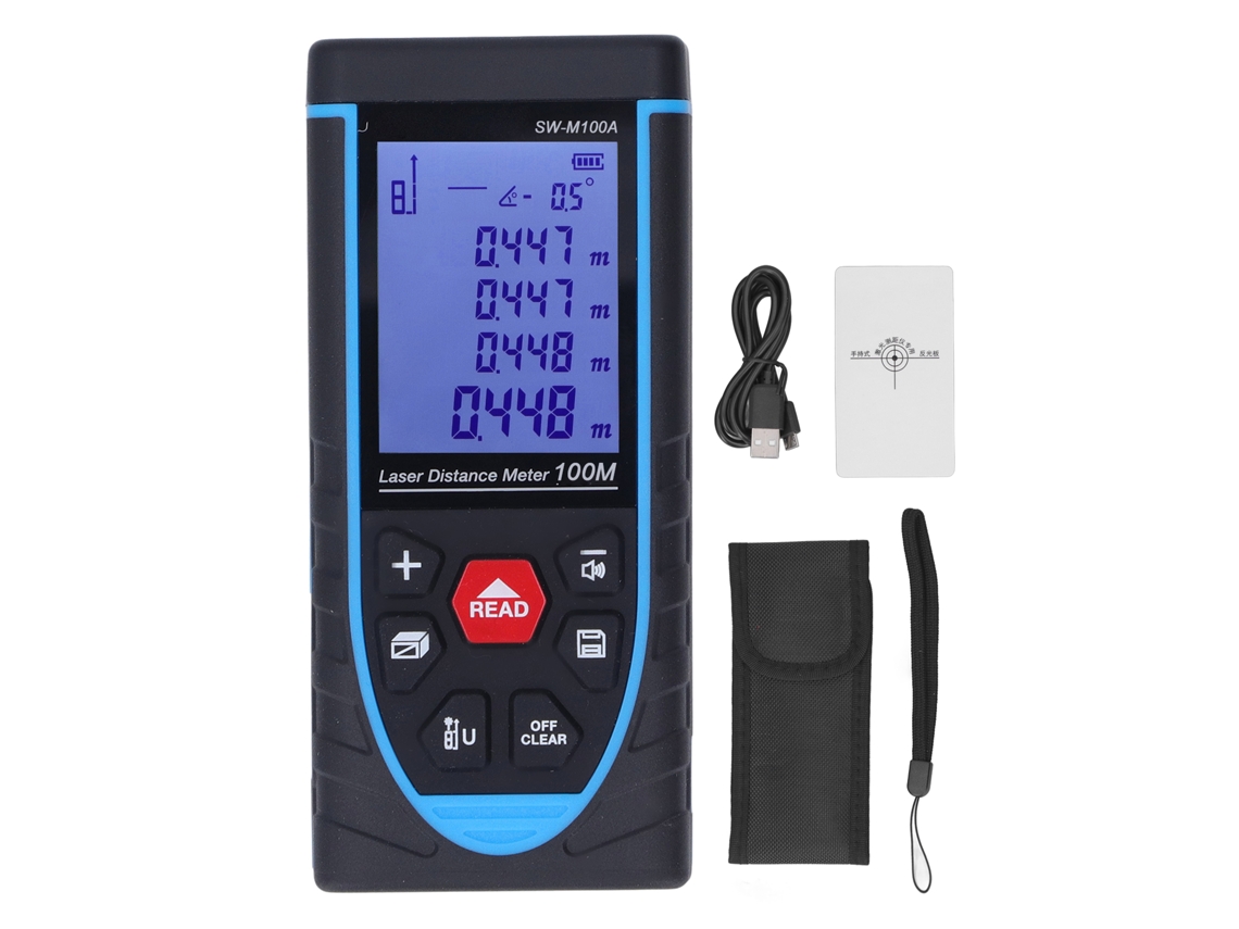 Medidor De Distância A Laser Digital De Alta Precisão Portátil Finder Infrarrover Sw M100a 100m