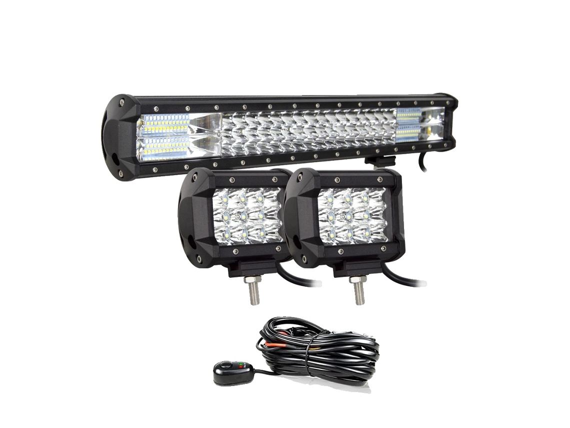 Barra de luz LED, super brilhante, construção durável, 20 polegadas, 2 x 36 W, fio N OEM