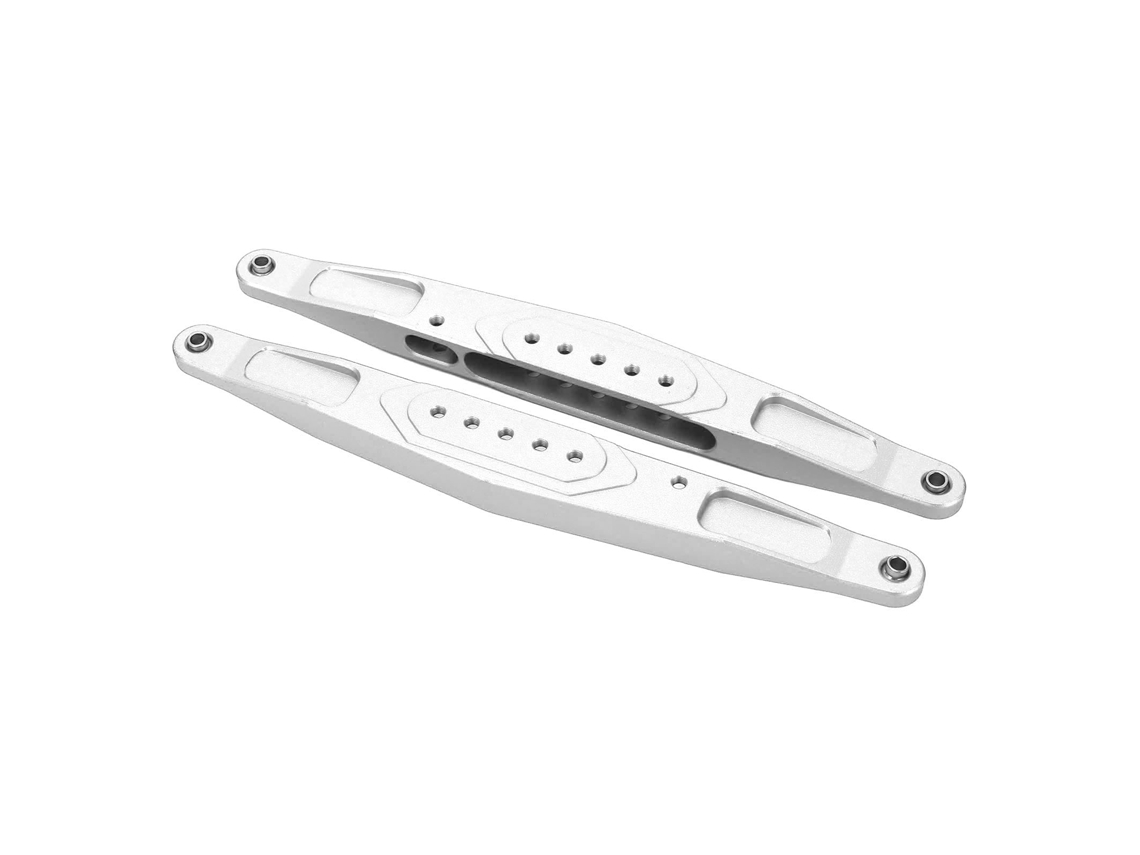 Mali 2pcs Braço Trailing Inferior Traseiro de Alumínio para Losi Baja Rey Hammer Rey Carro Rc 1/10 Prata