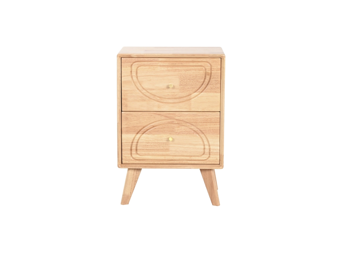 Mesa de Cabeceira em Madeira de Seringueira, 40x30x58cm
