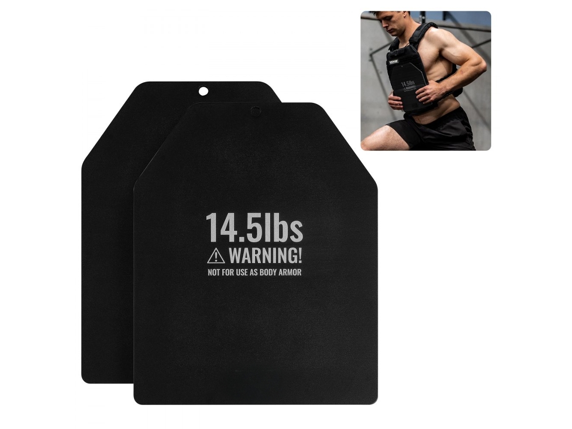 Conjunto De Discos De Peso 6,58 Kg Para Colete De Treino, Aço Resistente, Compatível Com Diversos Modelos Tekmaquinas
