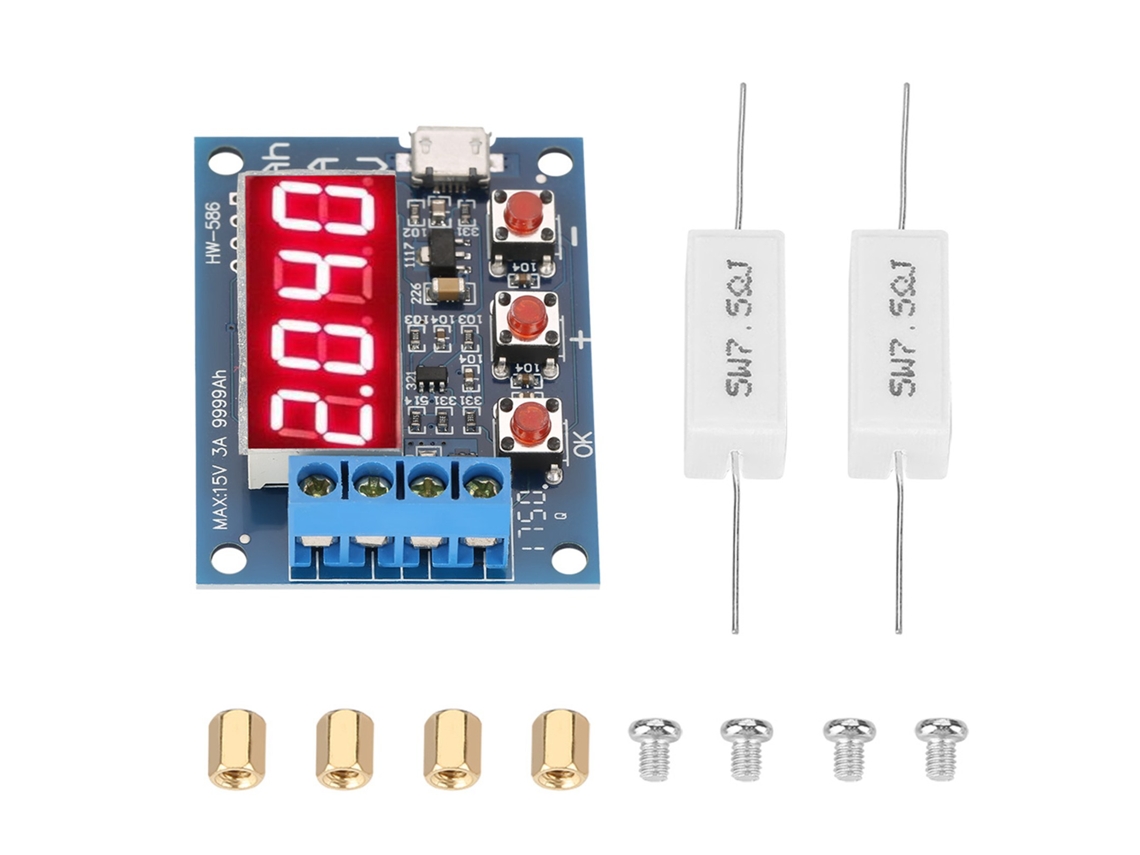 Testador De Descarga E Capacidade De Baterias 1.2-12v Lítio/chumbo-ácido