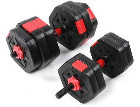Conjunto de Halteres  hexagonais (25 kg)