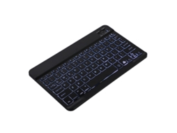 Kit Teclado 10 polegadas branco retroiluminação 3 cores + Mouse duplo modo, recarregável para iPad e tablet YANYXR