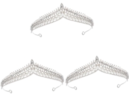 Conjunto De 3 Peças Com Strass E Coroa De Imitação Para Casamentos, Tiara Elegante Para Festas E Aniversários.