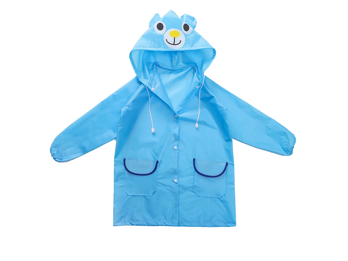 Casaco de Chuva Business Infantil com Desenho de Urso Azul | S/MARCA