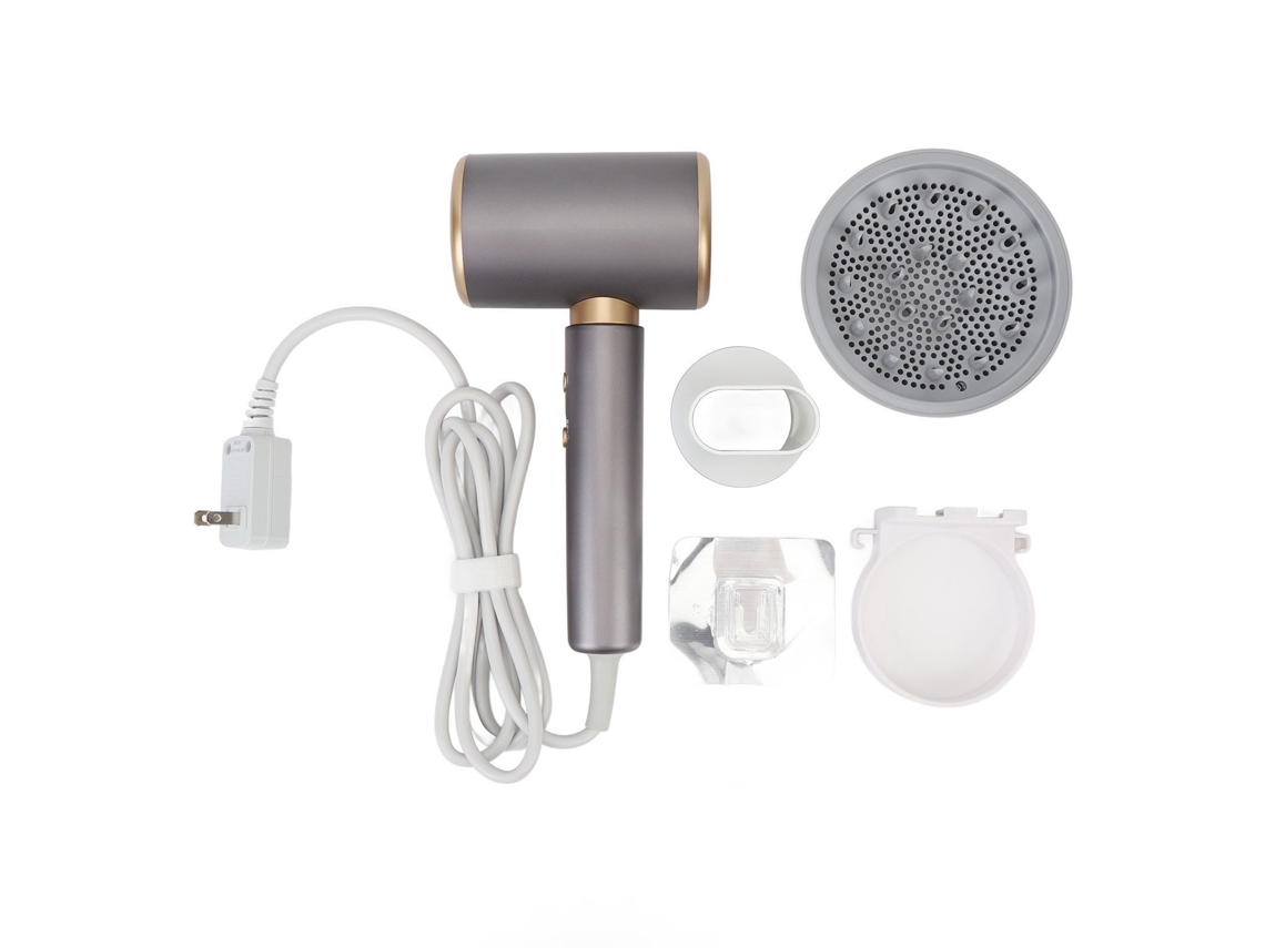 Aetheria secador de Cabelo Iônico de Alta Velocidade 1400w Secagem Rápida Baixo Ruído com Difusor Cinza