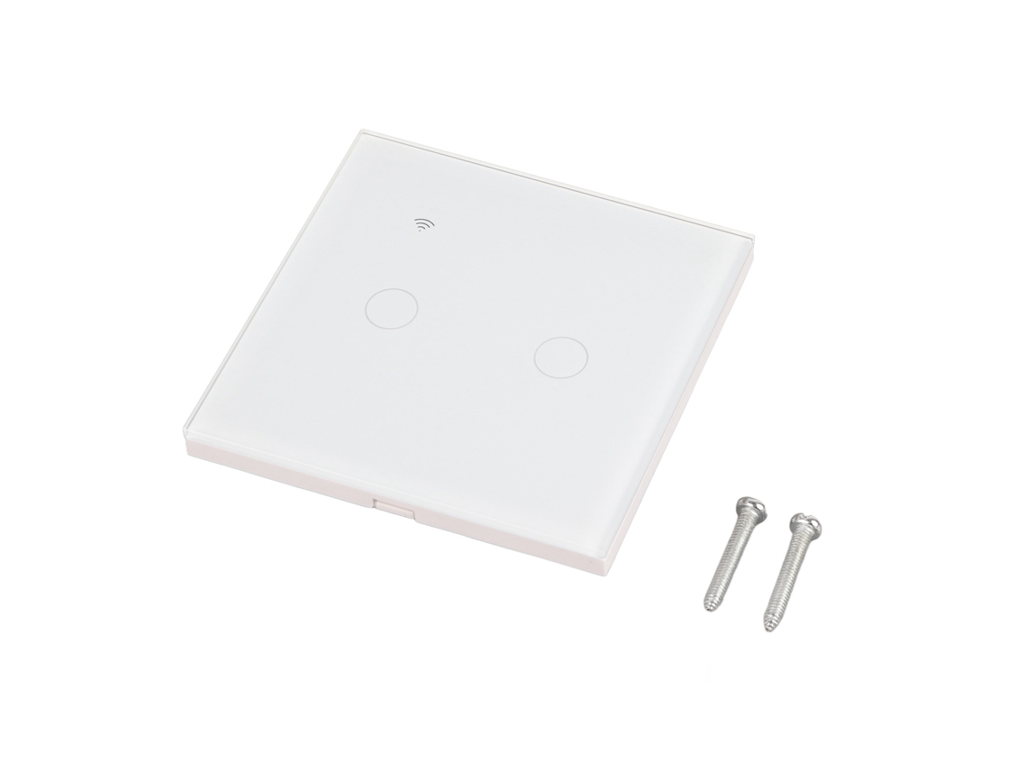 Interruptor Inteligente De 2 Canales Wifi, Control Por Voz Y Remoto, Ca110-240v, Blanco, Para Múltiples Usuarios