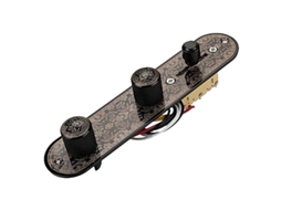 Painel de Controle para Guitarra com Chave Seletora de 3 Posições, na Preta AQUAFORGE