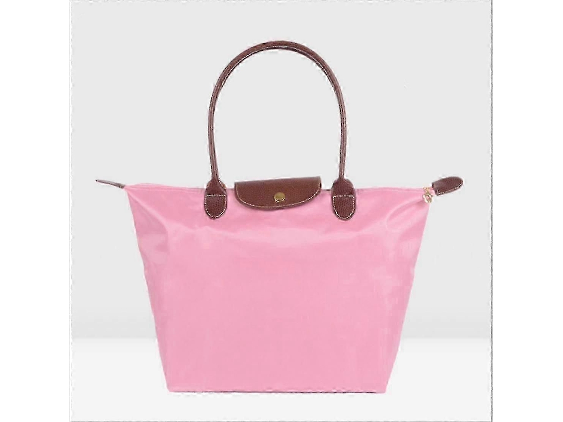 Bolsa de Compras Feminina Clássica de Cor Sólida, em Tecido Oxford, Nylon, Dobrável, para Ombro Ou para Guardar Objetos. GOKOCO