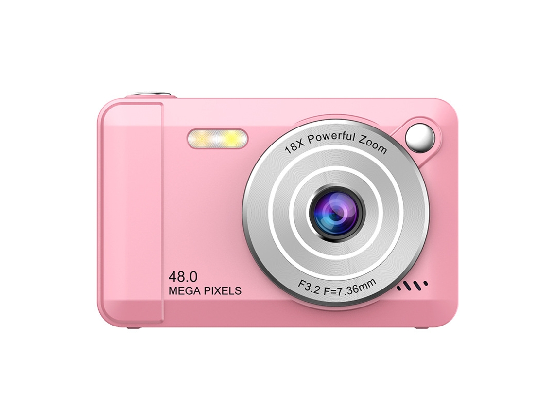 Câmara Digital Tela Hd De 2,4 Polegadas, Zoom De 18x Com Luz De Preenchimento (rosa) Cuich