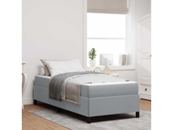 Vidaxl Cama Box Cinzento-claro 100 X 200 Cm Tecido