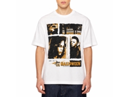 Rockinstone Halloween Movie Panels White Adult T-shirt Size:m