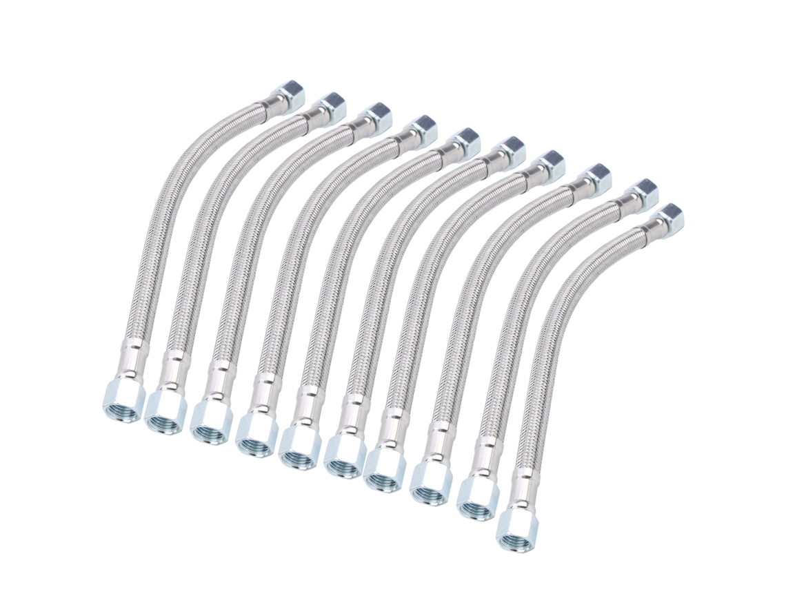 Laxiscreed Mangueira Flexível De Metal De Aço Fundido Para Compressores De Ar, 35 Cm De Comprimento