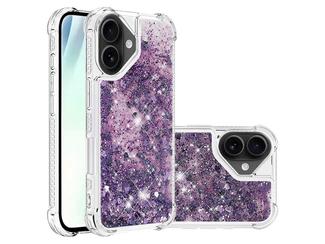 Capa De Tpu Compatível Com Iphone 17 Com Glitter E Areia Movediça, À Prova De Choque -lingling