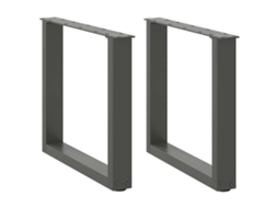 Vidaxl Pés Para Mesa De Centro Em Forma De U, 2 Peças, Antracite, 50x (42-43) Cm, Aço