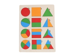 Primerox tábua de Formas Geométricas Madeira Jogo Educativo Pré escolar Brinquedo para Crianças com 3 Tipos de Combinação