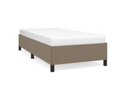 Bed Frame, Bed Frames Vidaxl Cinzento-acastanhado Tecido (90 X 200 Cm)