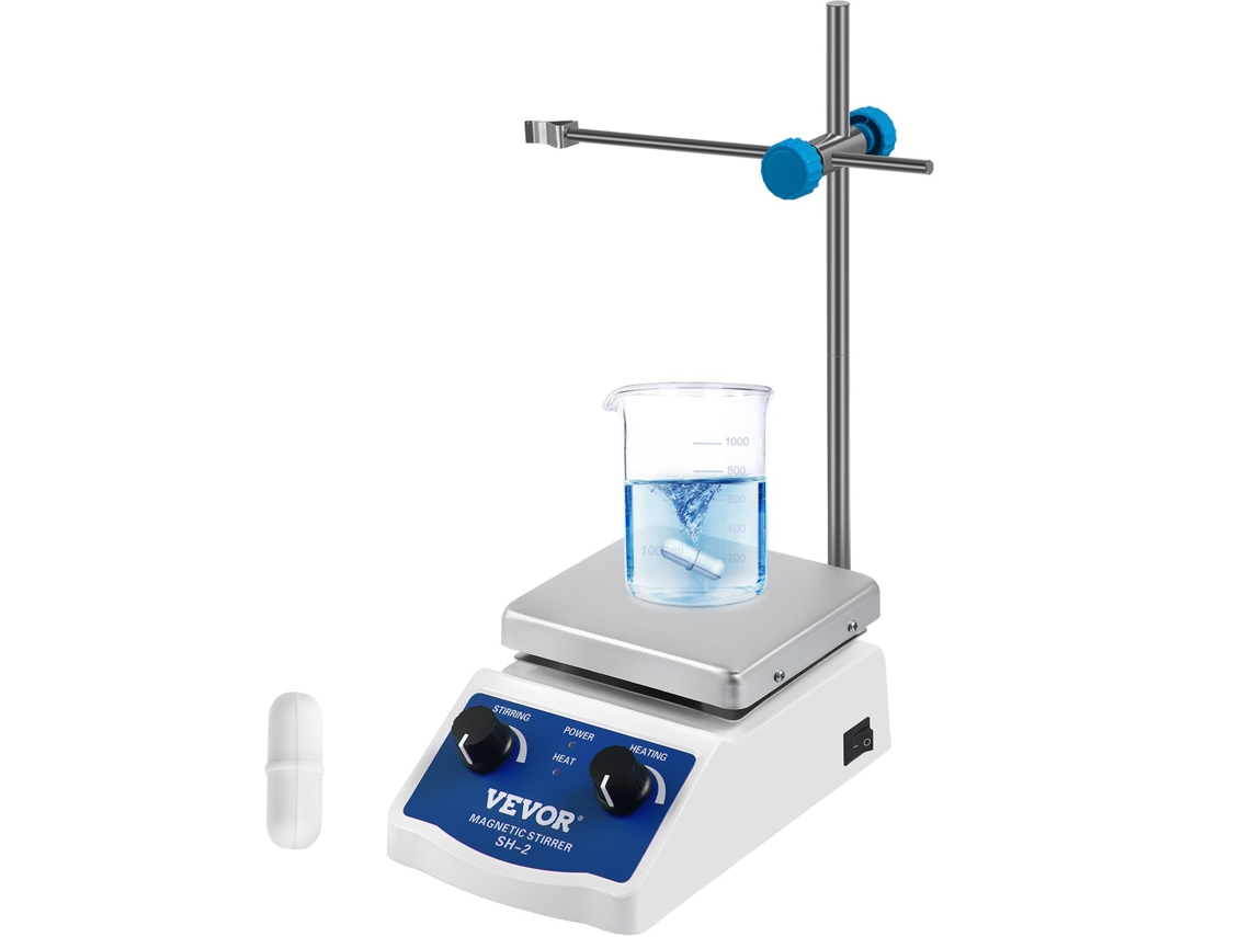 Sh-2 Agitador Magnético 1000Ml Misturador de Placa de Mistura Agitando Suporte de Barra de Mistura VEVOR