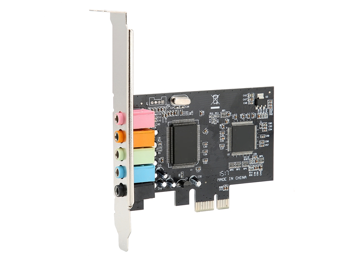 Placa De Som De Canal Pci-e 5.1 Com Chipset Cmi8738 Para Microfone De Karaokê