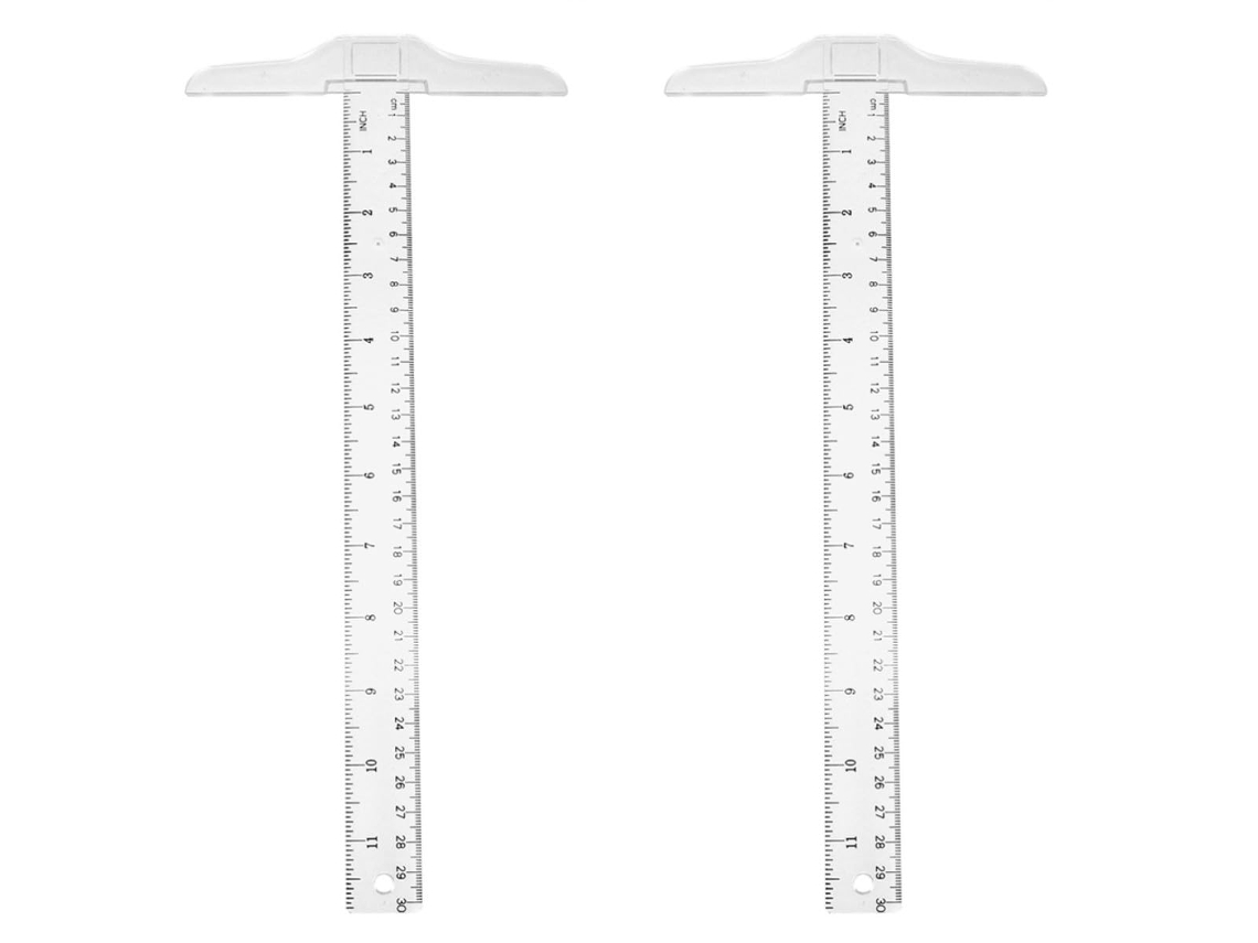 Régua T De Plástico 30cm Para Desenho E Projeto Escolar