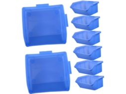 Conjunto De 8 Caixas Organizadoras De Plástico, Prateleiras Empilháveis Para Acessórios, Ferragens, Gokoco
