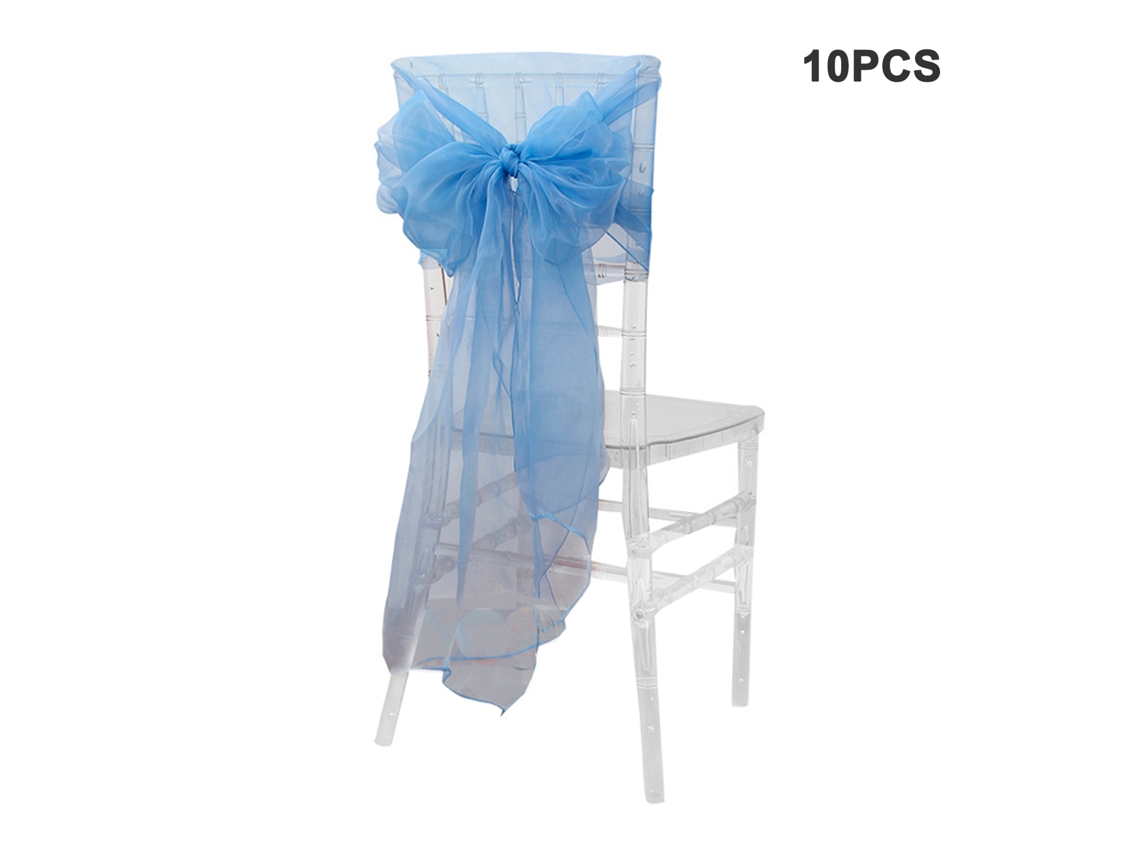 Laxiscreed Conjunto De Cadeiras De Casamento Com Laços Grandes E Decoração Elegante