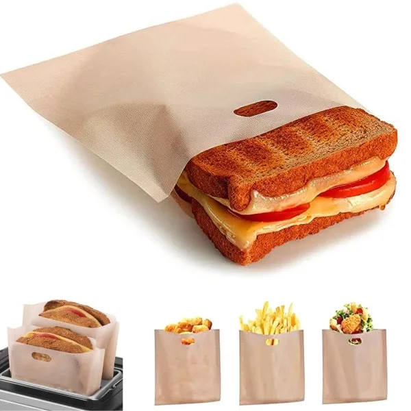 Pacote Com 10 Unidades, Saco Para Torradas/ Saco Para Pão De Forma, Ideal Para Grelhar Sanduíches Na Torradeira